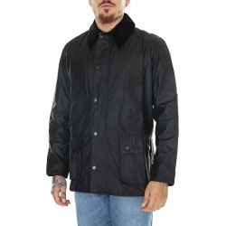 Barbour-M's Ashby Wax Jacket Black / Classic - Giacca Invernale Uomo Nera