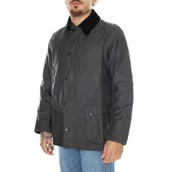 Barbour-M's Ashby Wax Jacket Grey / Classic - Giacca Invernale Uomo Grigia
