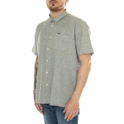 Barbour-Nelson SS Summer Shirt Bleached Olive - Camicia Maniche Corte Uomo Verde