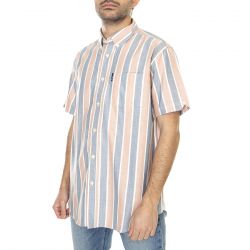 Ben Sherman-M' Block Striped Anise Short-Sleeve Shirt