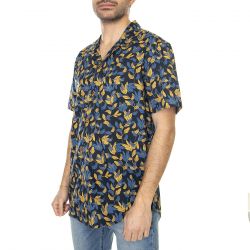 Ben Sherman-M' Botabical Print Butterscotch Short-Sleeve Shirt