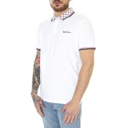 Ben Sherman-M' Collar Interest Polo White Shirt