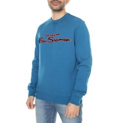 Ben Sherman-M' Flock Signature Crew Petrol Sweatshirt