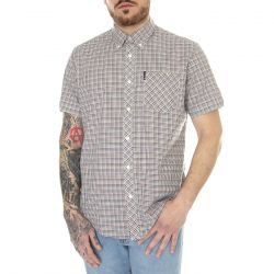Ben Sherman-SS Mini Gingham Shirt Dijon - Camicia Maniche Corte Uomo Multicolore