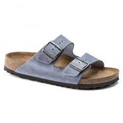 Birkenstock-Arizona BS Dusty Blue Leather Sandals - Sandali Donna Blu-1022509