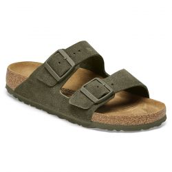 Birkenstock-Arizona BS Thyme Suede Leather Sandals - Sandali Donna Verdi-1025720