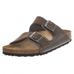 Birkenstock-Arizona concrete gray, Suede Leather/Oiled - Sandali Uomo / Donna Grigi