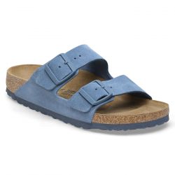 Birkenstock-Arizona Elemental Blue / Suede Leather Sandals-1026820