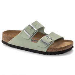 Birkenstock-W' Arizona SFB Matcha Nubuck Leather Sandals-1024213