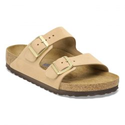 Birkenstock-Arizona SFB sandcastle, Nubuck Leather - Sandali Donna Beige