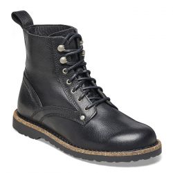 Birkenstock-Bryson Men Black Natural Leather Grained Boots
