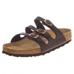 Birkenstock-Florida SFB Habana, Oiled Leather - Sandali Donna Marroni