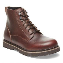 Birkenstock-Highwood Lace Mid Men chocolate, Natural Leather - Stivaletti Uomo Marroni