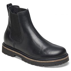 Birkenstock-Highwood Slip On Women Black Natural Leather Boots - Stivaletti Donna Neri