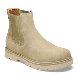 Birkenstock-Highwood Slip On Women Taupe Suede Leather Boots