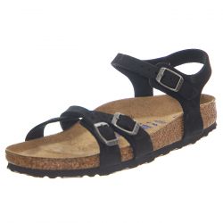 Birkenstock-Kumba SFB black, Nubuck Leather - Sandali Donna Neri