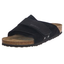 Birkenstock-Kyoto black, Suede Leather / Nubuck - Sandali Uomo / Donna Neri