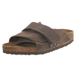 Birkenstock-Kyoto concrete gray, Suede Leather/Nubuck - Sandali Uomo / Donna Grigi