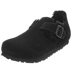 Birkenstock-Unisex London Black Suede Shoes - Narrow Fit-1014961