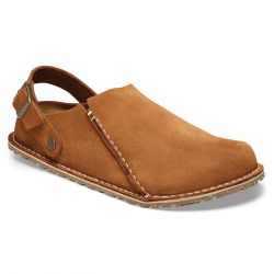 Birkenstock-Lutry Premium Mink Suede Leather Sandals