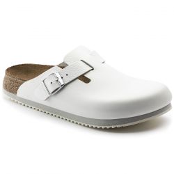 Birkenstock-M' Boston BS White Regular Fit Sandals-060134