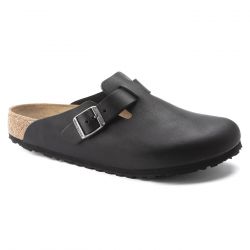 Birkenstock-M' Boston Vintage Wood Black Narrow Fit Sandals-1023419