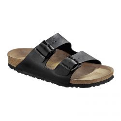 Birkenstock-Arizona Birko Flor - Black - Sandali Uomo Neri - Calzata Stretta-51793