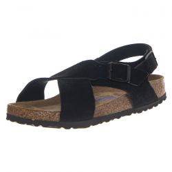 Birkenstock-Tulum SFB black, Suede Leather - Sandali Donna Neri