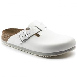 Birkenstock-U' Boston White Narrow Fit Sandals-60136