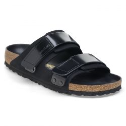 Birkenstock-UJI Black Nabuck Leather Sandals-1026570