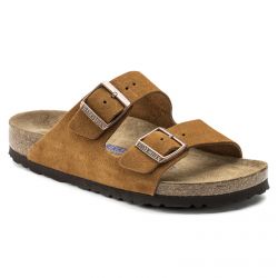 Birkenstock-Unisex Arizona SFB Mink Brown Sandals - Narrow Fit-1009527