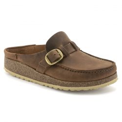 Birkenstock-W' Buckley Cognac Oiled Leather Sandals-1024028