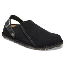 Birkenstock-W' Lutry Premium Black, Suede Leather Sandals