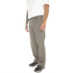 BLUESKIN-Long Grey Pants with Grey Embroidery