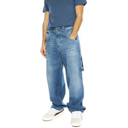 BLUESKIN-R-Blue-L Used Light Blue - Pantaloni Denim Jeans Uomo Blu