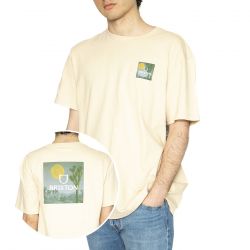 Brixton-Alpha Square S/S STT - Maglietta Girocollo Uomo Beige