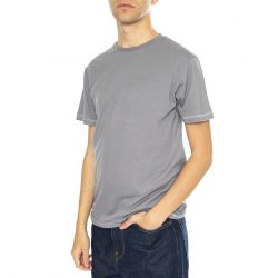 Brixton-Basic S/S Tlrt Pebble - Maglietta Girocollo Uomo Grigia