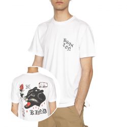 Brixton-Be Kind S/S Stt White Tee - Maglietta Girocollo Uomo Bianca