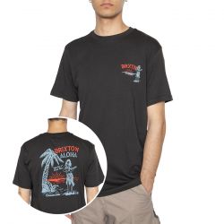 Brixton-Good Time S/S Tlrt Black - Maglietta Girocollo Uomo Nera