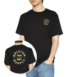 Brixton-Oath V S/S STT - Maglietta Girocollo Uomo Nera
