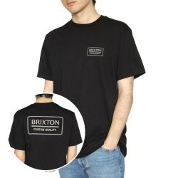 Brixton-Palme Proper S/S STT - Maglietta Girocollo Uomo Nera
