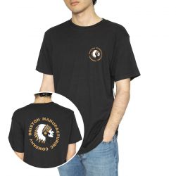 Brixton-Rival Stamp S/S STT - Maglietta Girocollo Uomo Nera
