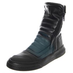 BRUNO BORDESE-M' Moto Nappa Black / Blue Black Sole Boots