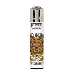 C1rca-Clipper Circa - Civilization - Accendino Ricaricabile Bianco / Multicolore 