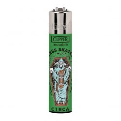 C1rca-Clipper Circa - God Bless Skateboard - Accendino Ricaricabile Verde / Multicolore 