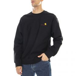 CARHARTT WIP-Mens American Script Black Sweatshirt-I025475.89.XX.03