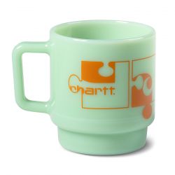 CARHARTT WIP-Assemble Glass Mug Jade / Carhartt Orange