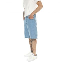 CARHARTT WIP-Brandon Short Blue /stone bleached - Bermuda Denim Jeans Uomo Blu