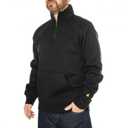 CARHARTT WIP-Chase Neck Zip Sweat Black / Gold