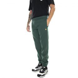 CARHARTT WIP-Chase Sweat Pant Discovery Green / Gold